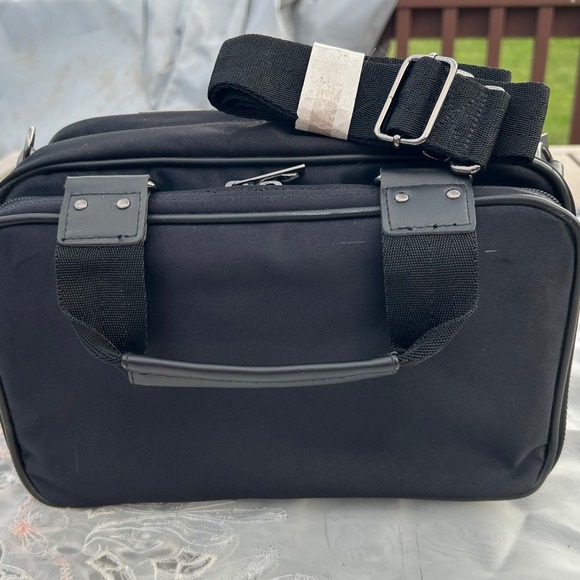 Leif Los‎ Angeles Black Nylon Travel Ipad Small Bag Briefcase Style - Picture 1 of 8